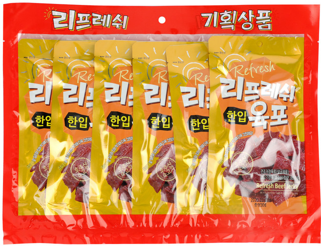 리프레쉬 한입육포, 30g, 6개