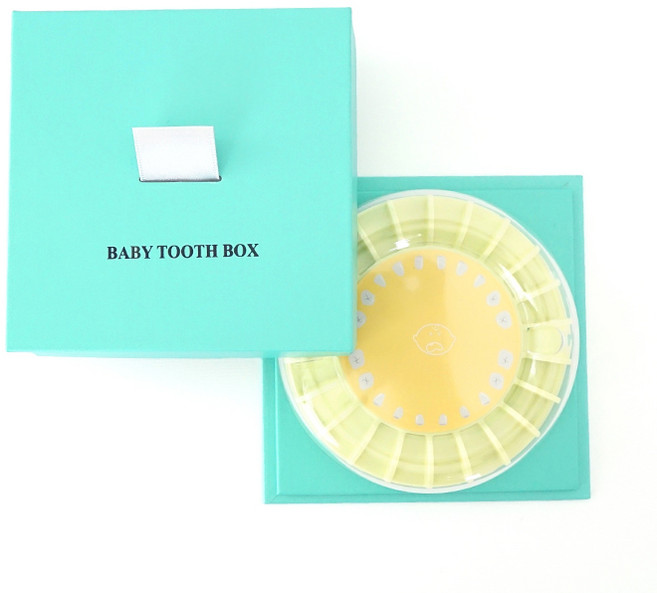 Mellow 마이 베이비 투스 박스 유치보관함, 스퀘어블루