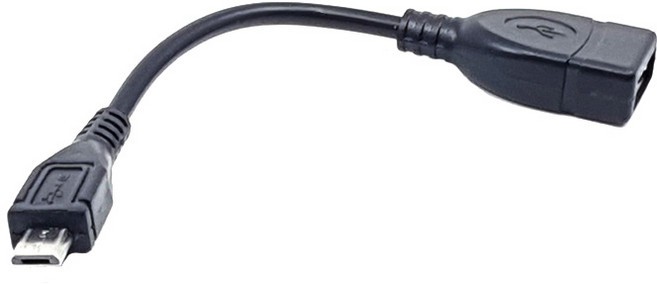 마이크로5핀 OTG젠더 변환젠더, 14cm, 블랙, 1개