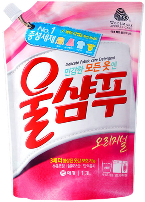 애경울샴푸오리지널1.3L, 1.3L, 1개