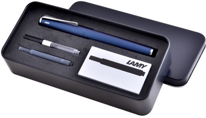 LAMY 만년필 스튜디오 프리미엄 실속세트, F, 임페리얼 블루