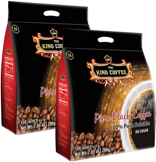 TNI KING COFFEE 純黑即溶咖啡, 2g, 100入, 2個