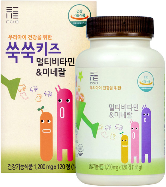 한국인삼공사 쑥쑥키즈 미네랄 멀티비타민, 120정, 1개