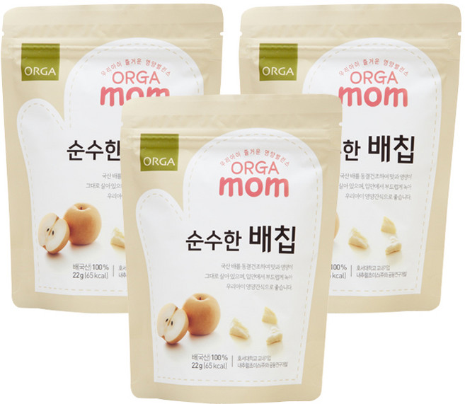 올가홀푸드 순수한 배칩 22g, 3개, 배