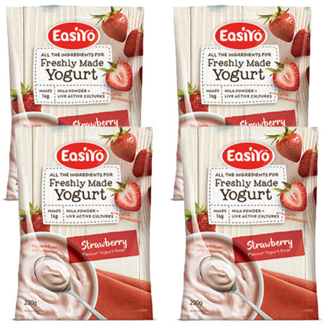이지요 홈메이드 요거트 파우더 스트로베리, 230g, 4개
