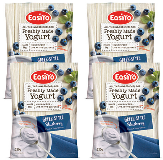 이지요 홈메이드 요거트 파우더 블루베리앤크림, 230g, 4개, 1개입
