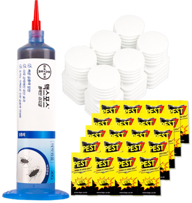 맥스포스 쎌렉트 이지겔 살충제 + 페스트7 먹이캡 30p + 끈끈이 5p, 1세트, 30g
