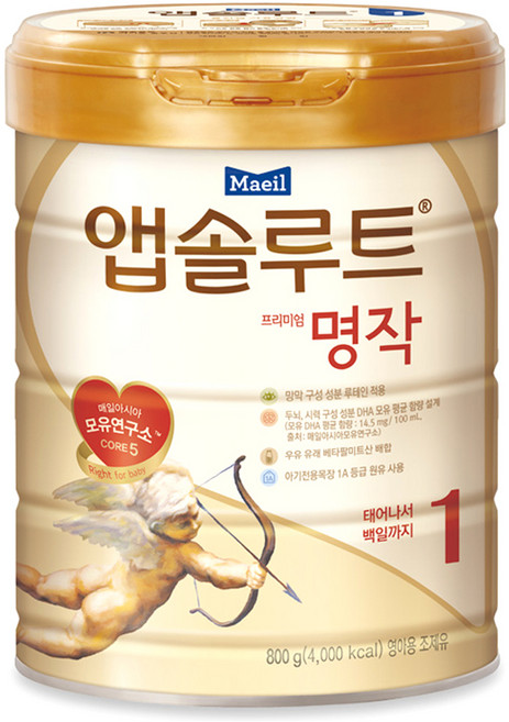 앱솔루트 프리미엄 명작 분유 1단계, 800g, 1개