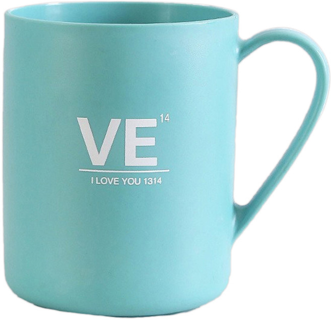 알럽홈 러브 알파벳 커플 양치컵, 블루, 1개