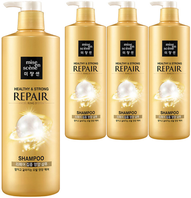 미쟝센 헬시&스트롱 리페어 샴푸, 4개