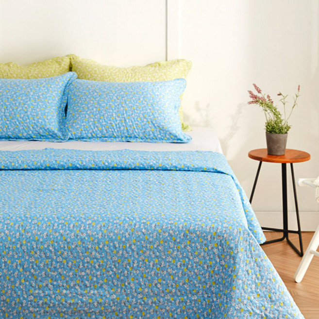 라뽐므 루스비 누빔 워싱 이불 겸 스프레드, 블루