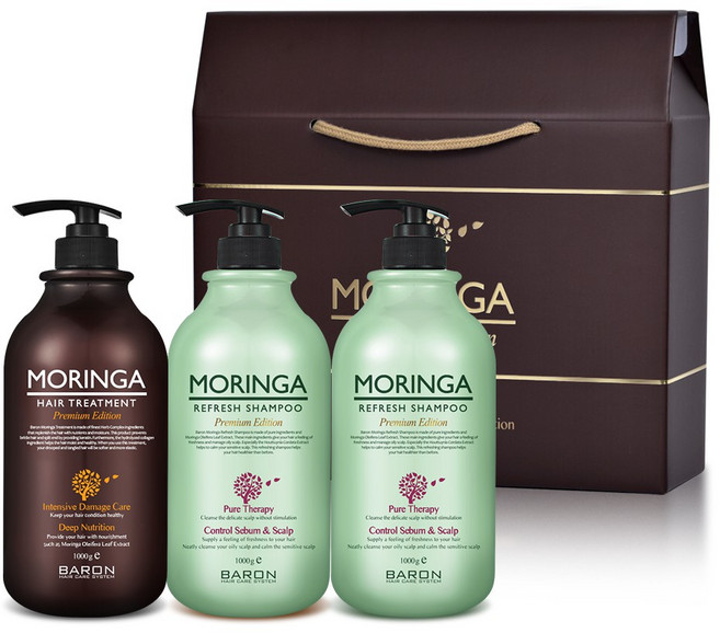 바론 프리미엄 모링가 헤어 2종 선물세트 E, 1세트