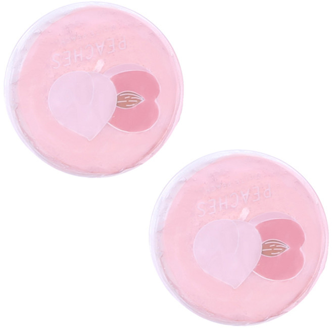 노브랜드 휴대용 미니 원형 쿨매트 핑크복숭아, 2개입