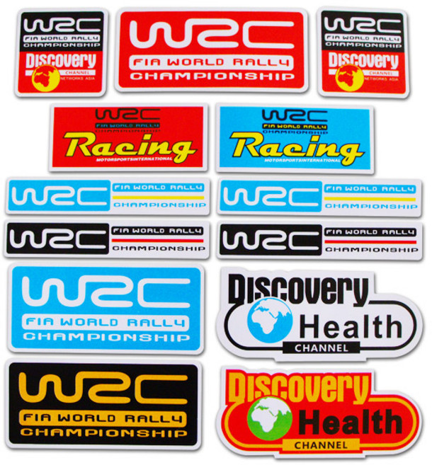 스포츠 패션 차량용 스티커, C09WRC, 1개