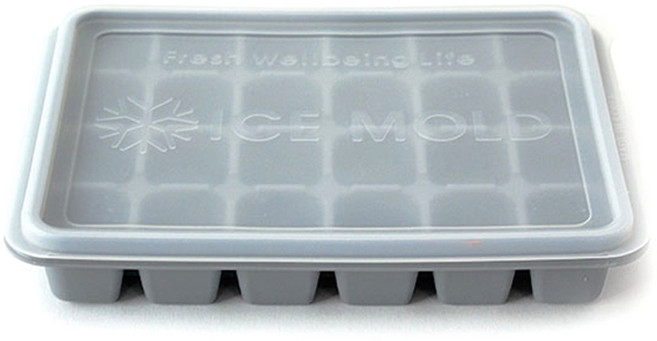 키친팩토리 파스텔 실리콘 얼음틀 24구, 그레이, 1개