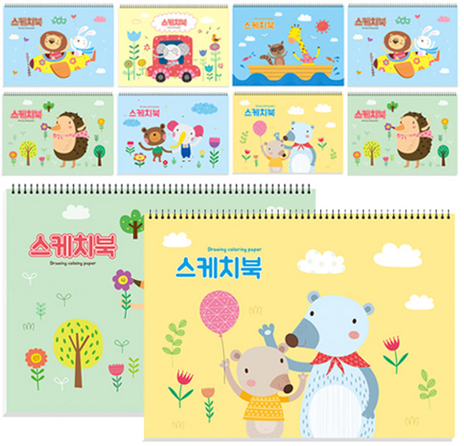 영아트 캐릭터 스케치북 130g, 345 x 248 mm, 20매, 10개