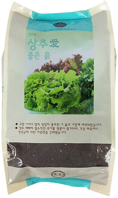 프레시가든 BFA 상추애 좋은 흙, 1개, 5.5L