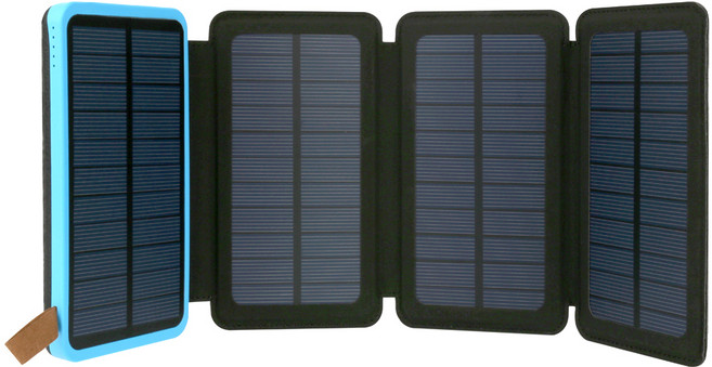 넥스트유 태양광 4판넬 8000mAh파워뱅크 보조배터리, NEXT 8004FSC, 혼합 색상