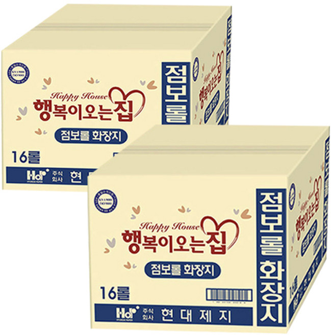 행복이오는집 점보롤 화장지 2겹 75m, 16매, 2개