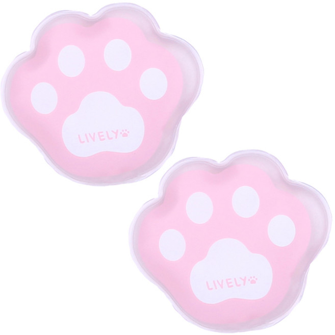 노브랜드 휴대용 미니 원형 쿨매트 디자인 발바닥, 2개입