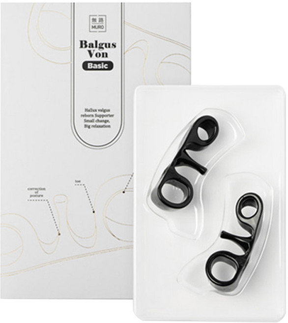 무로 발거스본베이직 걸음걸이 발가락링, 1세트