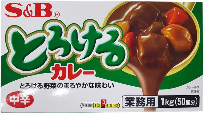 에스앤비 토로케루 카레 소스믹스 중간맛, 1kg, 1개