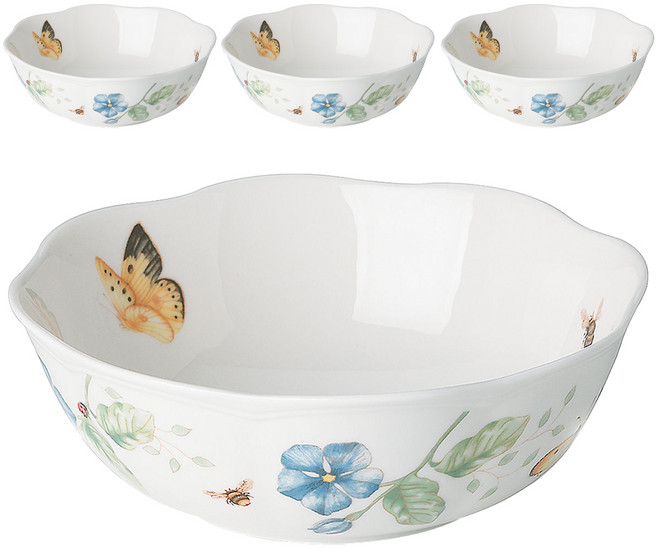 Lenox 雷諾克斯 Butterfly Meadow 湯碗, 混合顏色, 4個