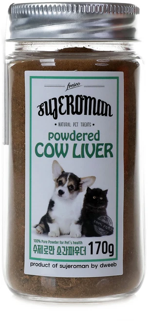 SUJEROMAN 반려동물 파우더 간식, 소간, 170g, 1개 - 쿠팡
