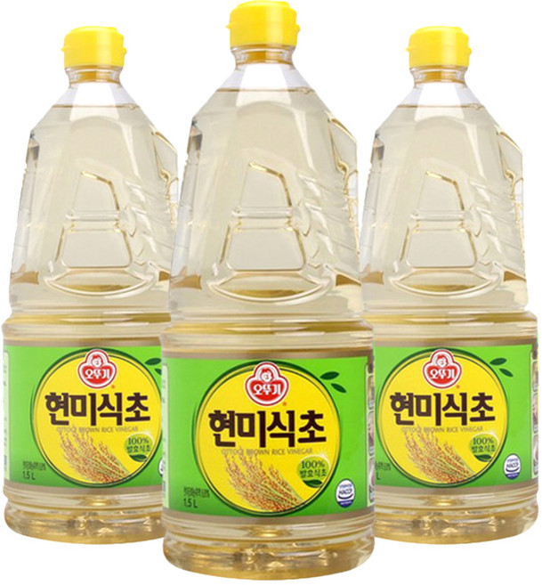 오뚜기 현미식초, 1.5L, 3개