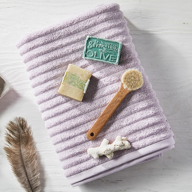 소프트터치 퓨어 바스타올 450g 30수 면사 68 x 135 cm, 퍼플, 1개