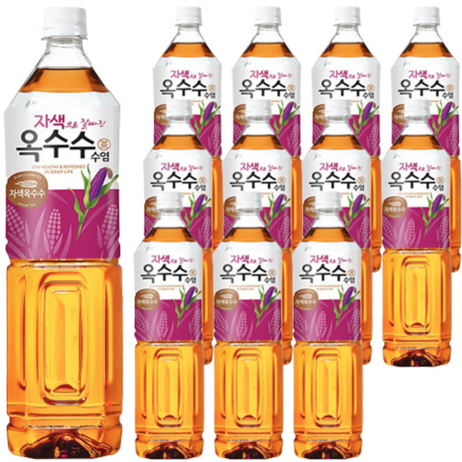 웅진 자색으로 잘빠진 옥수수수염차, 1.5L, 12개