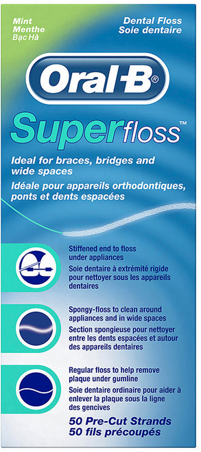 오랄비 슈퍼플로스 치실, 50개입, 1개