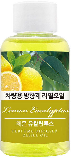 더허브샵 차량용 방향제 리필오일 50ml, 레몬 유칼립투스, 1개
