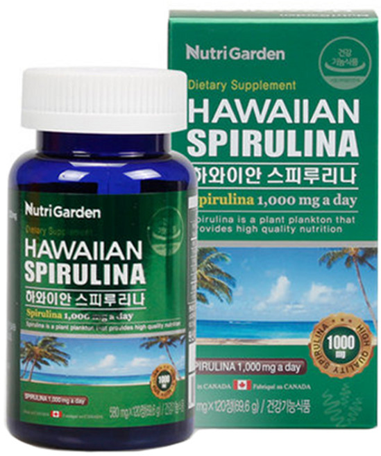 Nutrigarden 夏威夷螺旋藻, 120顆, 1瓶