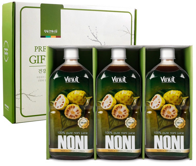 참좋은데이 비넛 노니쥬스 1L x 3p 선물세트, 3L, 1세트