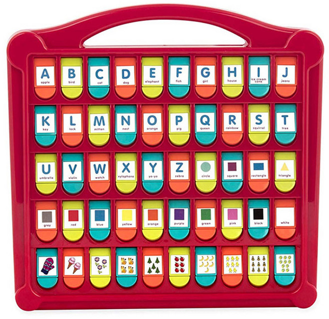 밧핫 하이드앤시크알파벳 영어카드, 혼합 색상, 1개