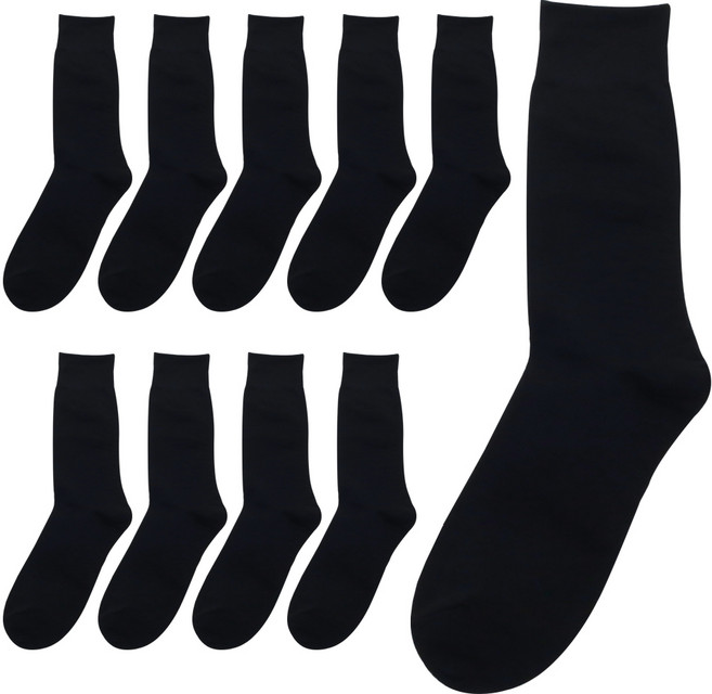 이지레그 남성용 긴목 무지 정장 신사양말 10켤레