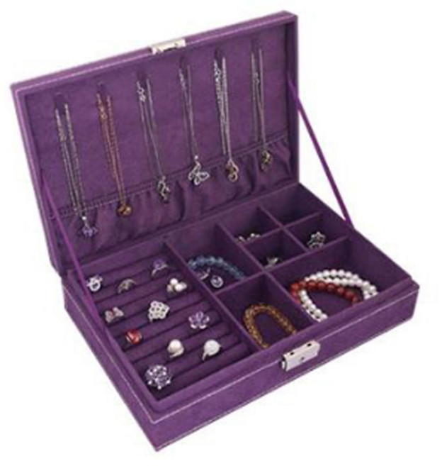 인조 스웨이드 보석함, 보라