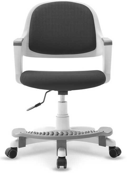 체어클럽 터치백 GOLD 화이트바디 발받침형 학생의자, 블랙