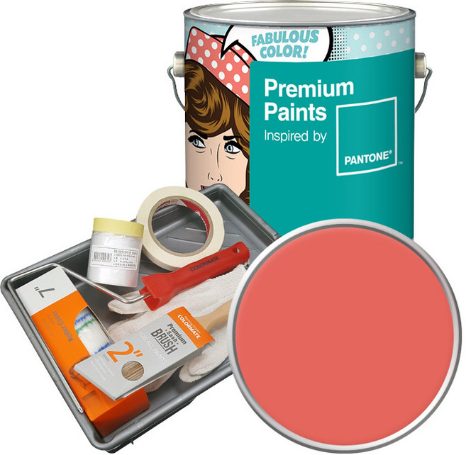 노루페인트 팬톤 내부용 실내벽면 저광 페인트 4L 세트, 17-1547 Emberglow, 4000ml, 1개