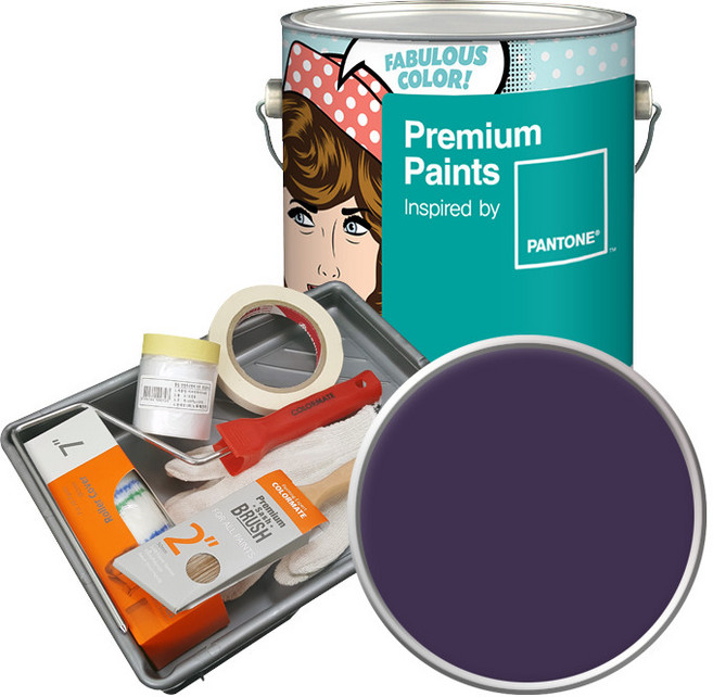노루페인트 팬톤 내부용 실내벽면 저광페인트 4L 세트, 19-3720 Gothic Grape, 4000ml, 1개