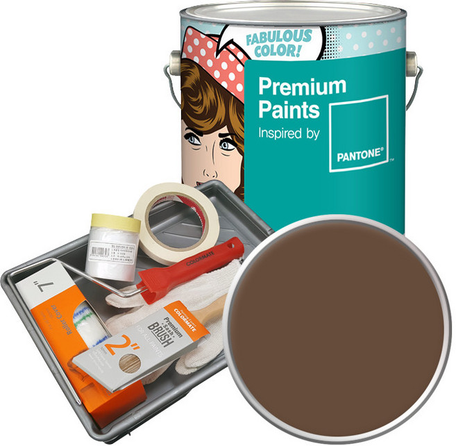 노루페인트 팬톤 내부용 저광 실내벽면페인트 세트, 18-1027 Bison, 4L, 1개