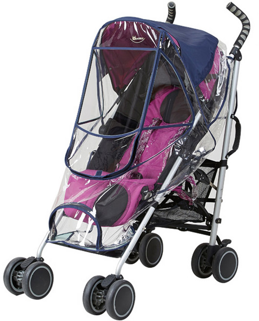 [맘네스트] 유모차 투명 레인커버(투명레인mini)_(휴대용유모차호환), 네이비 × 1개, 네이비, 1개