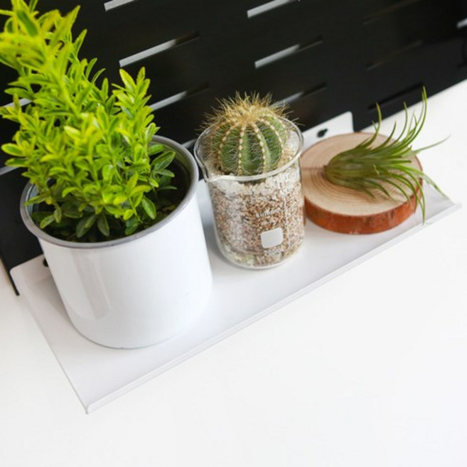 타공판닷컴 타공판 와이드선반 후크형 L, 1개, 블랙