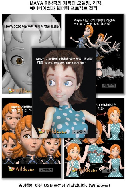 MAYA 이남국의 캐릭터 모델링 리깅 애니메이션과 렌더링 프로젝트 전집(USB), 와일드큐브