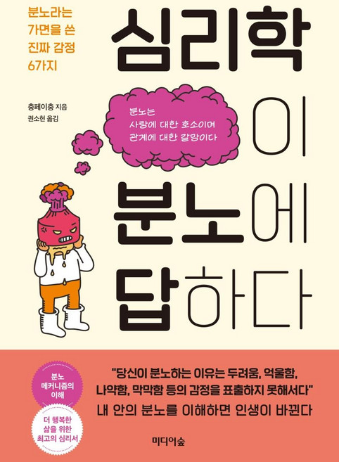 심리학이 분노에 답하다:분노라는 가면을 쓴 진짜 감정 6가지, 충페이충, 미디어숲