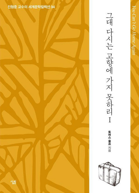 그대 다시는 고향에 가지 못하리 1 - 생각하는 힘 진형준 교수의 세계문학컬렉션 94, 살림, 토머스 울프