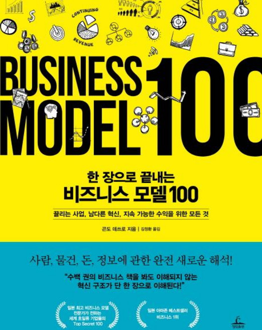 한 장으로 끝내는 비즈니스 모델 100 (끌리는 사업 남다른 혁신 지속 가능한 수익을 위한 모든 것), 청림출판, 곤도 데쓰로