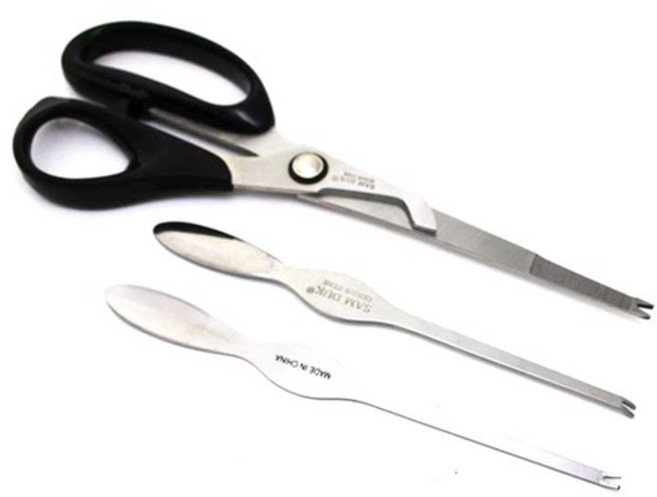 삼덕 퀸스타 게가위 + 게포크 2p 세트, 1세트