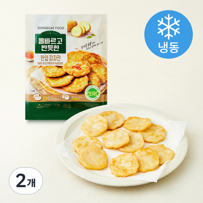 올바르고 반듯한 한입 감자전 (냉동), 1kg, 2개